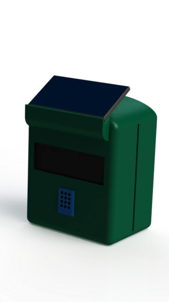 Compo-Sense sensor probe with solar panel on top